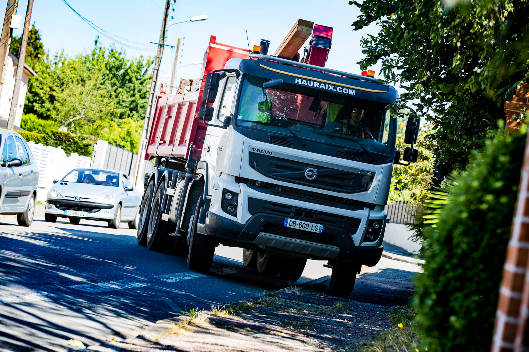 camion benne grue hauraix